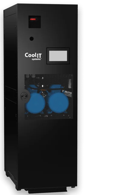 CoolIT Systems coolant distribution unit for scalable data centre liquid cooling.