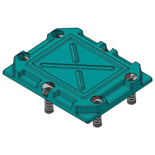 Direct liquid cooling coldplate for AMD MI300X GPU with spring-loaded mounting