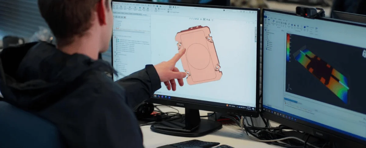 Engineering team designing advanced thermal management solutions and coldplates for AI data centers using simulation.