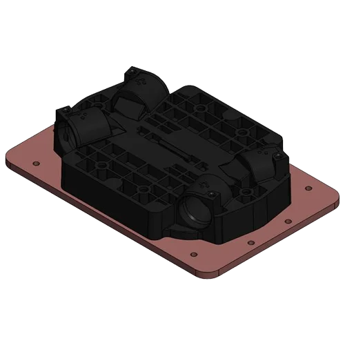 Direct liquid cooling coldplate for AMD SP3 server CPU socket