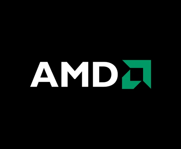 AMD logo displayed on black background