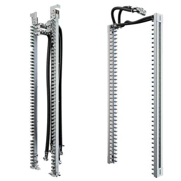 Dual coldplate assemblies with braided hoses for direct liquid cooling of AI processors.